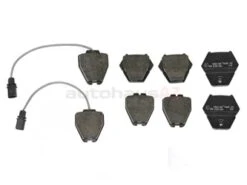 Pagid 4B0698151S, 355009031 Brake Pad Set; Front With Sensors; 8 Pad Set - 2 With Sensors; D-SHAPE PLUG - Audi, VW | 355008411 4B0698151D 4B0698151L 4B3698151