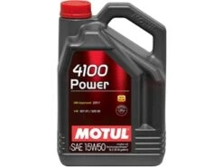Motul 4100 Power 100273 Engine Oil; 15W-50 Semi-Synthetic (5 Liter) - Audi, VW