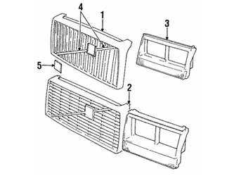 Genuine Volvo 1202255 Grille; Right - Volvo 3 Genuine Volvo 1202255 Grille; Right - Volvo