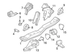 Genuine Volvo 30630070 Engine Mount; Front Right, Front - Volvo