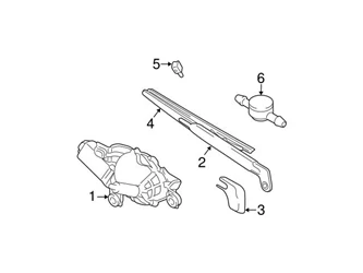Genuine Volvo 30699848 Back Glass Wiper Blade; Rear - Volvo 3 Genuine Volvo 30699848 Back Glass Wiper Blade; Rear - Volvo