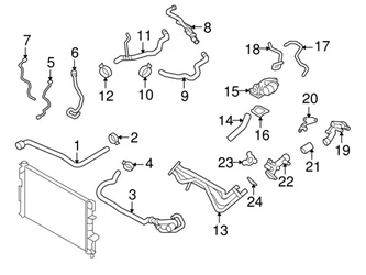 Genuine Volvo 30720311 Coolant Hose; Left - Volvo 3 Genuine Volvo 30720311 Coolant Hose; Left - Volvo
