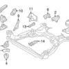 Genuine Volvo 30723110 Engine Mount; Upper - Volvo