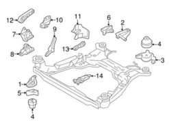 Genuine Volvo 30723110 Engine Mount; Upper - Volvo