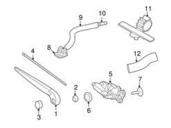 Genuine Volvo 30753535 Back Glass Wiper Blade; Rear - Volvo