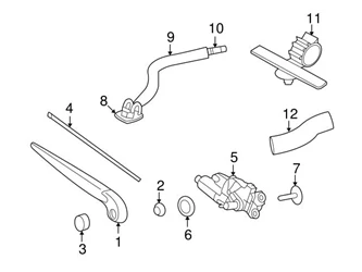 Genuine Volvo 30753535 Back Glass Wiper Blade; Rear - Volvo 3 Genuine Volvo 30753535 Back Glass Wiper Blade; Rear - Volvo