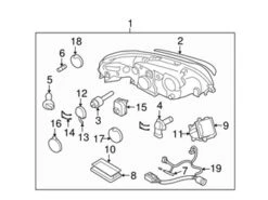 Genuine Volvo 30784257 Headlight Assembly; Right - Volvo