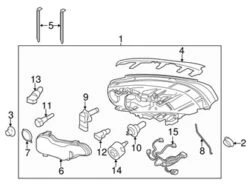 Genuine Volvo 31214181 Headlight Assembly; Right - Volvo