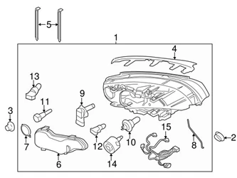 Genuine Volvo 31214181 Headlight Assembly; Right - Volvo 3 Genuine Volvo 31214181 Headlight Assembly; Right - Volvo