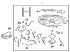 Genuine Volvo 31214420 Headlight Assembly; Right - Volvo