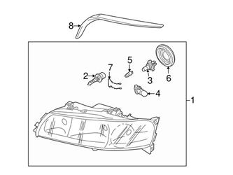 Genuine Volvo 31276807 Headlight Assembly; Left - Volvo 3 Genuine Volvo 31276807 Headlight Assembly; Left - Volvo
