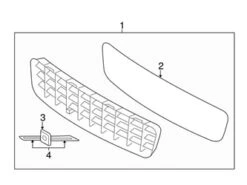 Genuine Volvo 31290544 Grille - Volvo