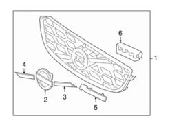 Genuine Volvo 31290845 Grille - Volvo
