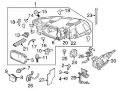 Genuine Volvo 31383192 Headlight Assembly; Right - Volvo | 31283230