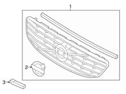 Genuine Volvo 31386518 Grille - Volvo