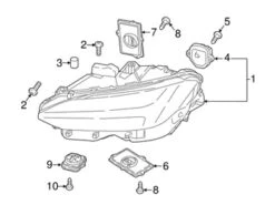 Genuine Volvo 31446498 Headlight Assembly; Left - Volvo