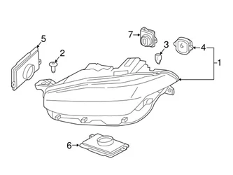 Genuine Volvo 31446728 Headlight Assembly; Left - Volvo 3 Genuine Volvo 31446728 Headlight Assembly; Left - Volvo