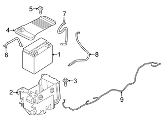Genuine Volvo 31453062 Battery Cable; Front - Volvo 3 Genuine Volvo 31453062 Battery Cable; Front - Volvo