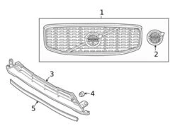 Genuine Volvo 31455780 Grille - Volvo