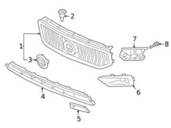 Genuine Volvo 31457342 Grille - Volvo