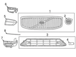 Genuine Volvo 31457463 Grille - Volvo