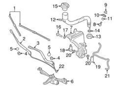 Genuine Volvo 31490718 Wiper Blade Assembly; Front - Volvo