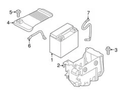 Genuine Volvo 31651454 Battery Box; Front - Volvo