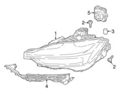Genuine Volvo 31656559 Headlight Assembly; Right, Front Right Right - Volvo