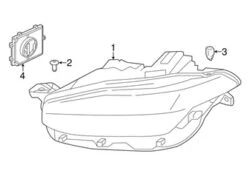 Genuine Volvo 31656815 Headlight Assembly; Left - Volvo