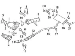 Genuine Volvo 32202602 Catalytic Converter Bracket; Rear - Volvo | 31434290