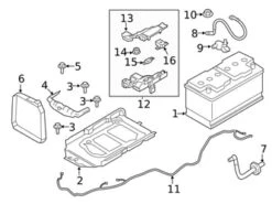 Genuine Volvo 32233153 Positive Battery Junction Block Cable - Volvo
