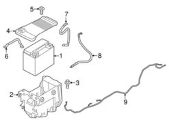 Genuine Volvo 32244071 Battery Box; Front - Volvo