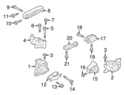 Genuine Volvo 32255204 Engine Mount; Left - Volvo | 31339949 31460716