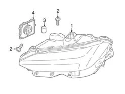 Genuine Volvo 32262017 Headlight Assembly; Left - Volvo | 31656807