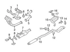 Genuine Volvo 36000155 Exhaust Manifold With Integrated Catalytic Converter; Left - Volvo