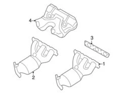 Genuine Volvo 36000213 Exhaust Manifold With Integrated Catalytic Converter; Right - Volvo