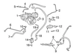 Genuine Volvo 6842190 Turbocharger Coolant Line - Volvo