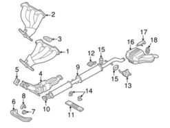Genuine Volvo 8603063 Exhaust Manifold With Integrated Catalytic Converter; Right - Volvo