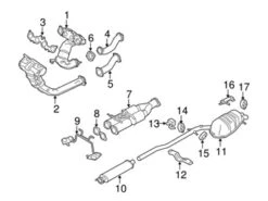 Genuine Volvo 8603953 Exhaust Manifold With Integrated Catalytic Converter; Left - Volvo