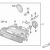 Genuine Volvo 8628403 Headlight Assembly; Right - Volvo