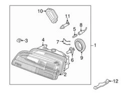 Genuine Volvo 8628403 Headlight Assembly; Right - Volvo
