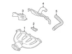 Genuine Volvo 8675253 Exhaust Manifold With Integrated Catalytic Converter - Volvo