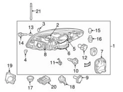 Genuine Volvo 9124291 Headlight Assembly; Left - Volvo