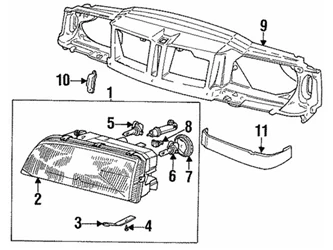 Genuine Volvo 9159413 Headlight Assembly; Right - Volvo 3 Genuine Volvo 9159413 Headlight Assembly; Right - Volvo