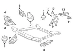 Genuine Volvo 9470548 Engine Mount; Right - Volvo