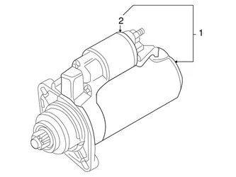 Genuine VW/Audi 02M911023PX Starter - Audi, VW | VW02M911023PX 3 Genuine VW/Audi 02M911023PX Starter - Audi, VW | VW02M911023PX