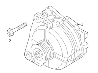 Genuine VW/Audi 04E903024T Alternator - VW | 04E903024F VW04E903024T 3 Genuine VW/Audi 04E903024T Alternator - VW | 04E903024F VW04E903024T