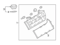 Genuine VW/Audi 059103483T Valve Cover Gasket; Left - Audi, VW | VW059103483T