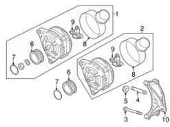 Genuine VW/Audi 059903803Q Voltage Regulator - Audi | 06E903803R AU059903803Q