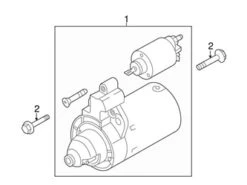 Genuine VW/Audi 059911021K Starter - Audi | 059911021G AU059911021K